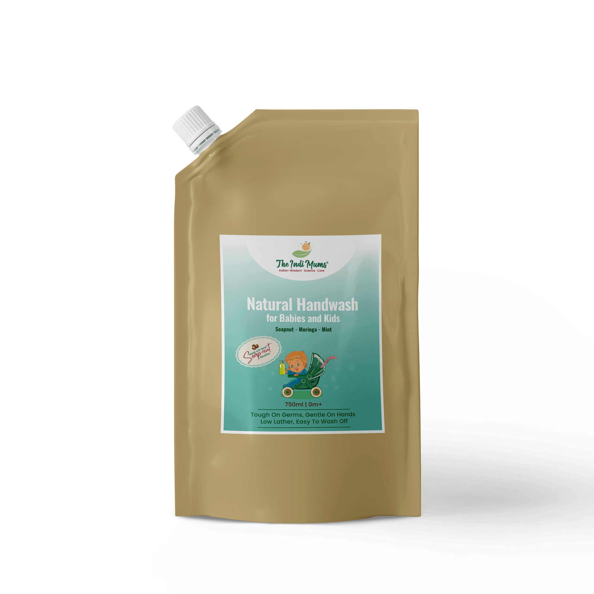 Indimums Natural Bottle Cleaner (750 ML) with Reetha on a black background