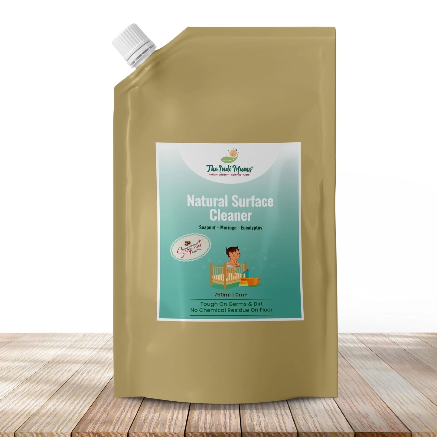 Indimums Natural Surface Cleaner (750 ML) with Reetha for protecting from germs