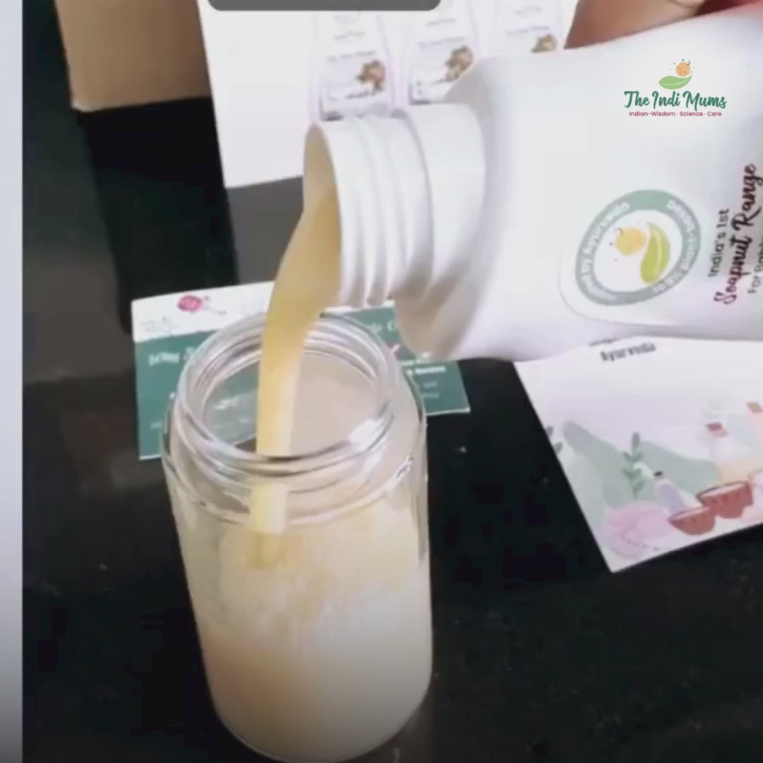 Video showing instructions on how to use the Indimums Handwash with step-by-step guidance on gentle hair washing
