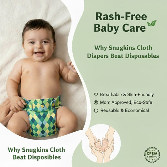 Rash-Free Baby Care: Why Snugkins Cloth Diapers Beat Disposables