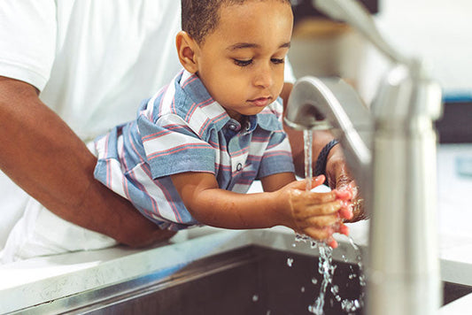 Baby hand washing routine during monsoon illness season