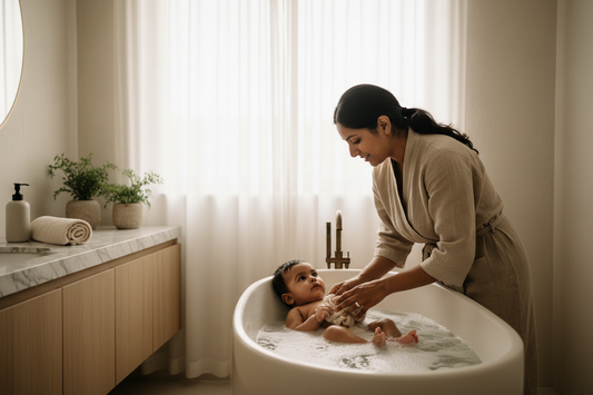 Post-Massage Bath Routine For Babies — How To Wash Off Oil Without Stripping Skin