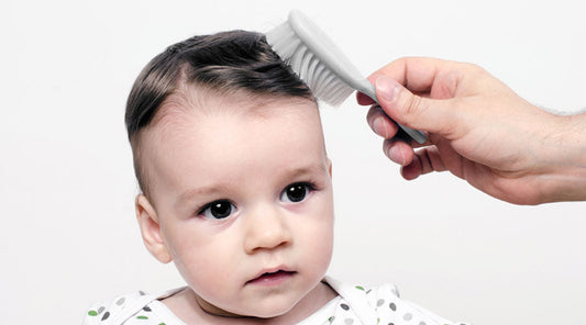Baby hair close up for soft shiny baby hair routine