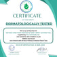 Certificate of conformity for dermatologically tested natural baby body wash.