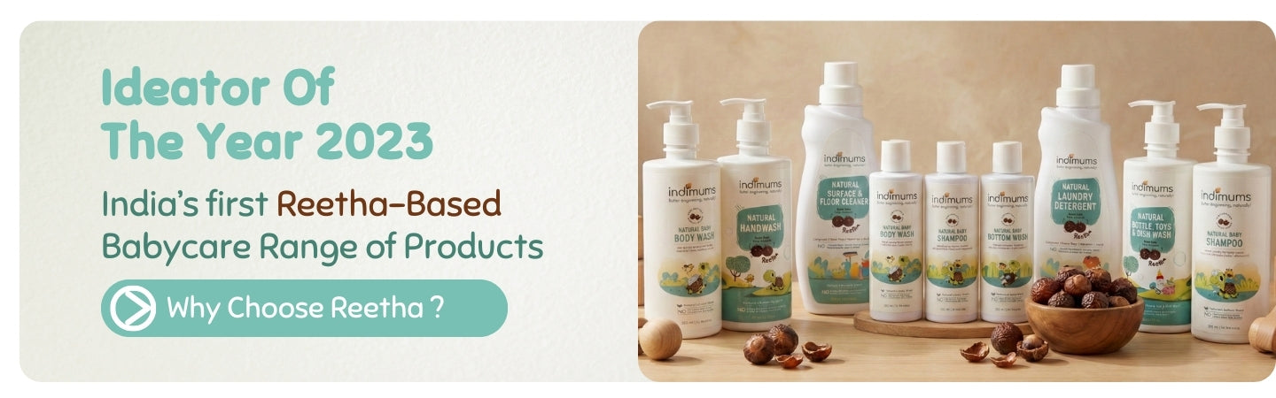 साबुन नट रीठा शिशु उत्पादों की रेंज इंडिमम्स से