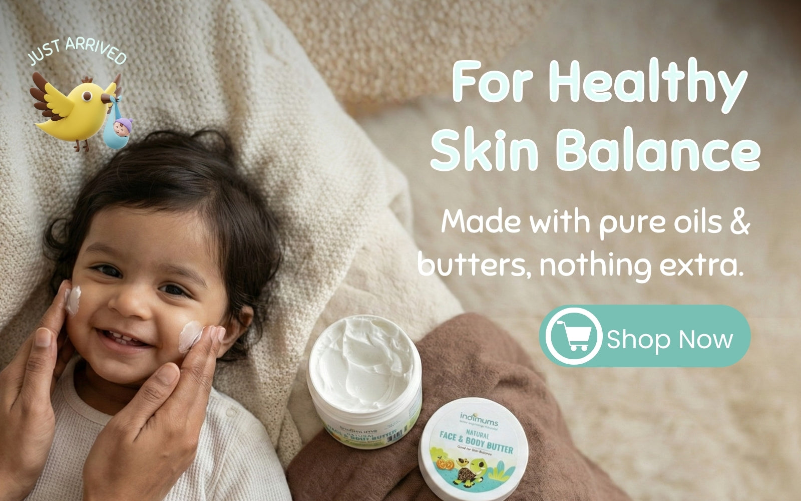 indimums natural baby face butter and body butter