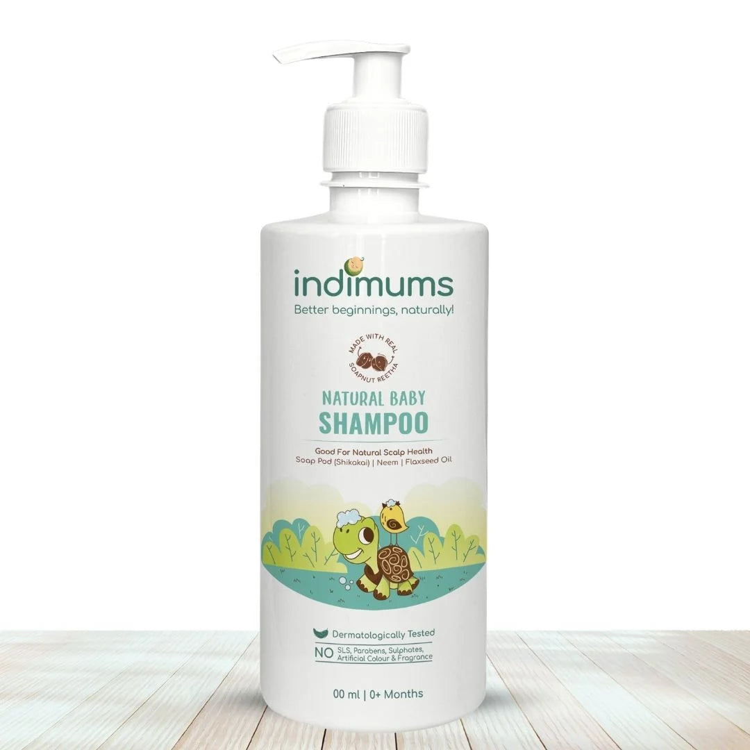Indimums Natural Baby Shampoo with Reetha (500 ML) for reducing hairfall in babies