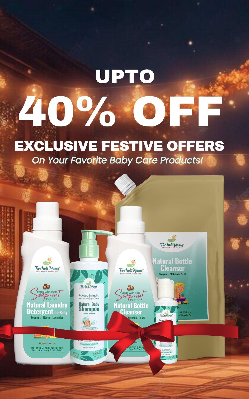  The Indi Mums offering up to 40% off on baby care products.