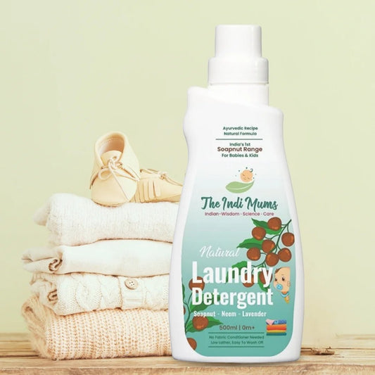 bottle of The Indi Mums infant clothes detergent