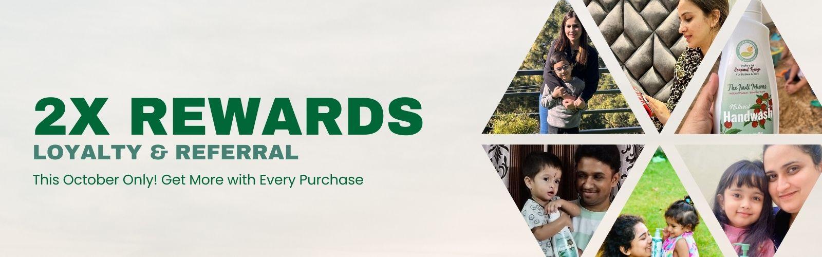 The Indi Mums is offering double rewards on loyalty and referral programs this October.

