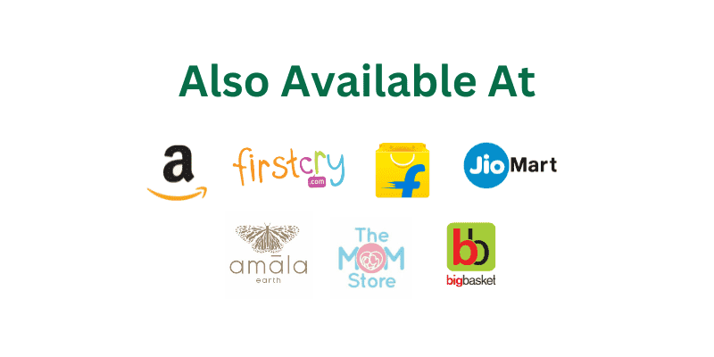 The Indi Mums products are available on Amazon, FirstCry, Flipkart, JioMart, Amazon Earth, The Mom Store, and Big Basket.

