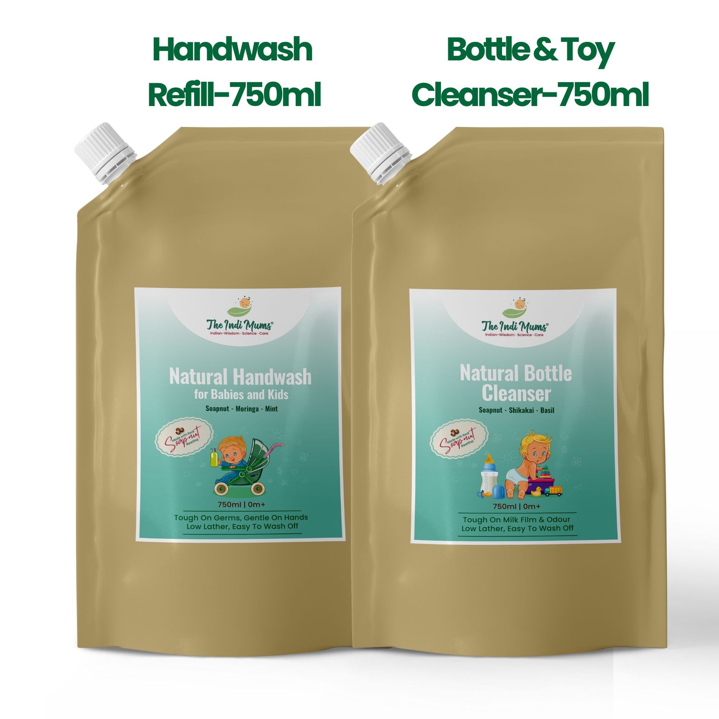 Natural Handwash And Bottle Cleaner Bundle (750ml)