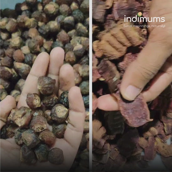 Indimums Natural Baby Shampoo bottle, gentle and tear-free, made with Reetha (Soapnut) and natural ingredients for sensitive baby hair while being  mild, hypoallergenic, chemical-free, safe for newborns and infants